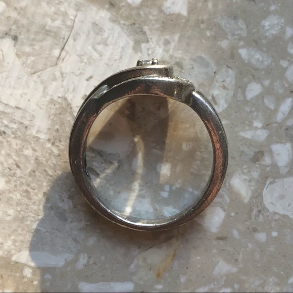 Diamond Halo 925 Sterling Silver Pear Infinity Vintage Ring - Picture 13 of 13